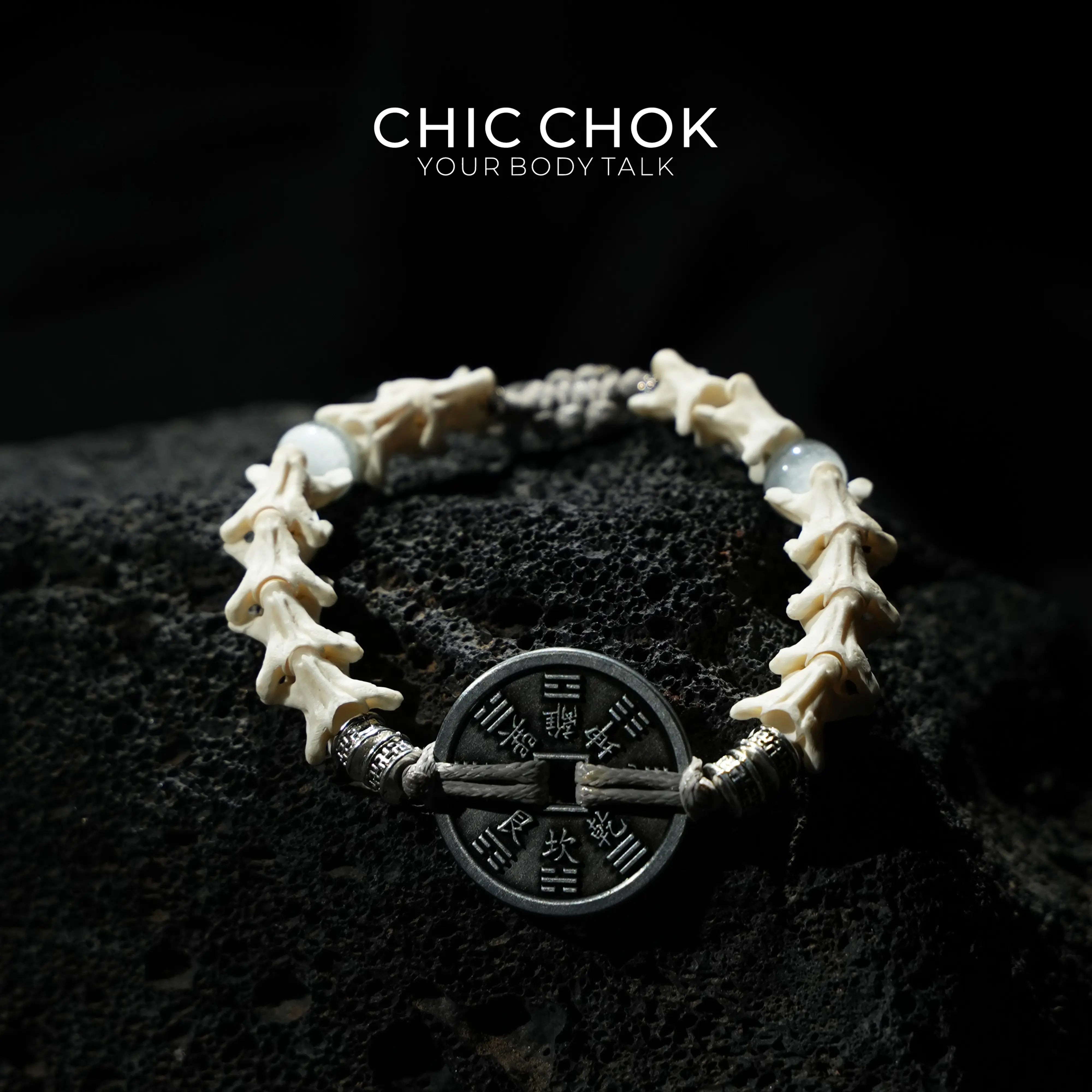 Serpent Vertebrae Bagua Coin