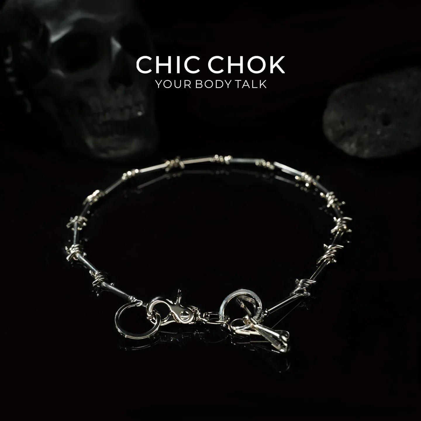 CHICCHOK [Steel Thorns] Heavy Metal Punk Pants Chain - CHICCHOK