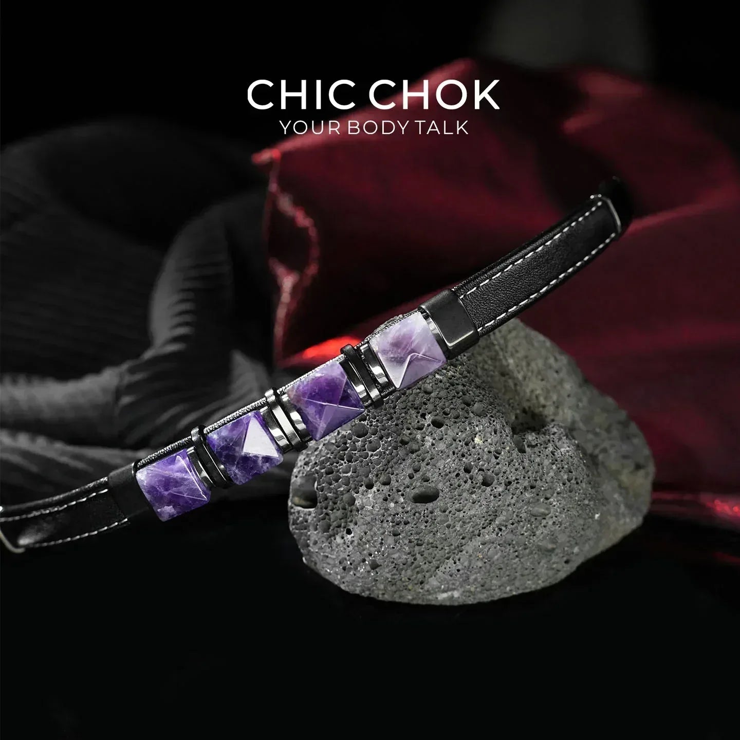 Midnight Amethyst - CHICCHOK - Bracelet, Crystal Bracelet