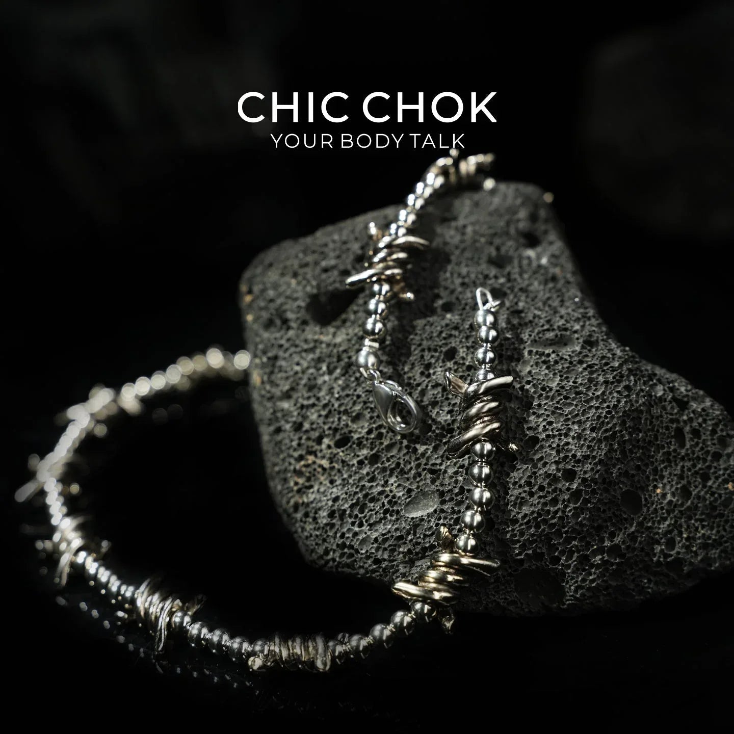 CHICCHOK [Steel Thorns] Heavy Metal Punk Necklace - CHICCHOK