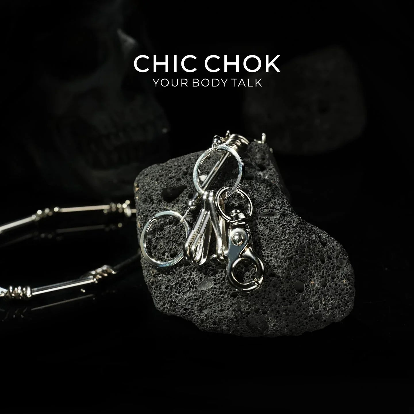 CHICCHOK [Steel Thorns] Heavy Metal Punk Pants Chain - CHICCHOK